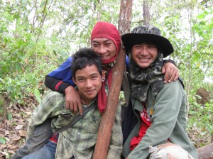 Left to right: Boon Chew, Som Bat, Suwit
