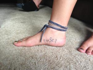 Maressa's tattoo after it was finished.