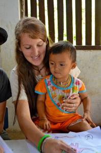 Phoebe in the classroom. (photo from Mallory)