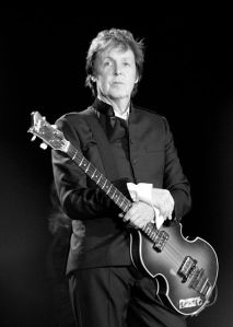 Paul McCartney. From Wikipedia http://en.wikipedia.org/wiki/File:Paul_McCartney_black_and_white_2010.jpg by Oli Gill