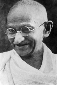 Gandhi. Vegetarian. Hero.