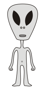 "Gray" alien. From Wikipedia Commons http://commons.wikimedia.org/wiki/File:Angry-Grey-Alien.png by Stefan-Xp